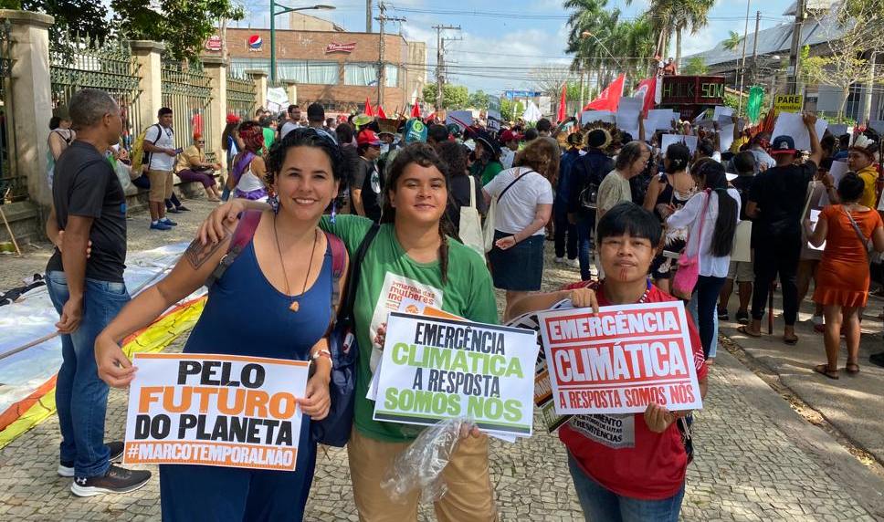 Paula demonstreert voor klimaatrechtvaardigheid in Brazilië