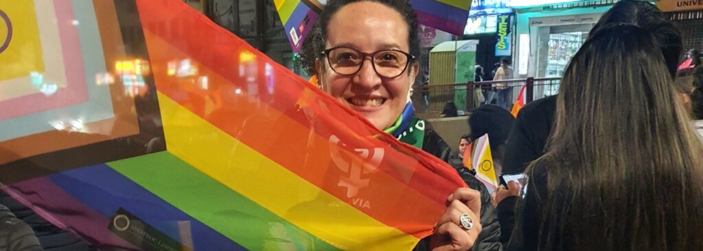Lorena over Pride in Bolivia