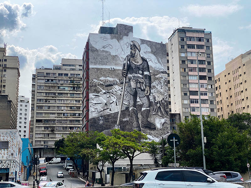 Kunst in Brazilië om op te komen voor bescherming van de Amazone